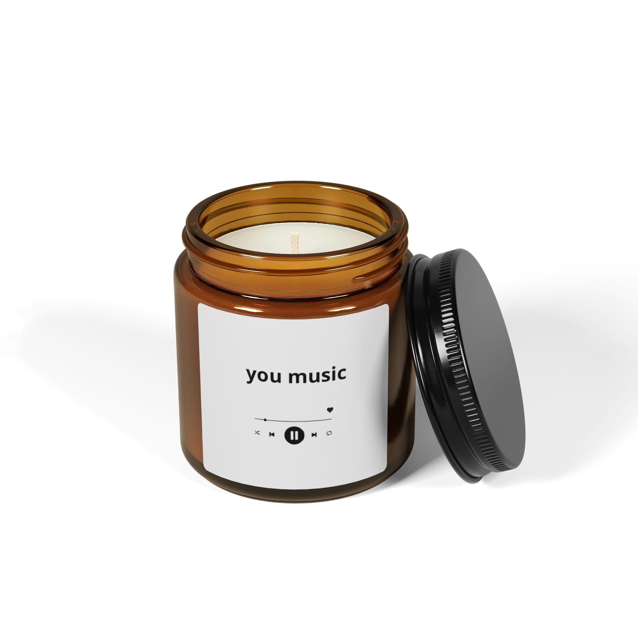 Scented Soy Candle with Music Theme