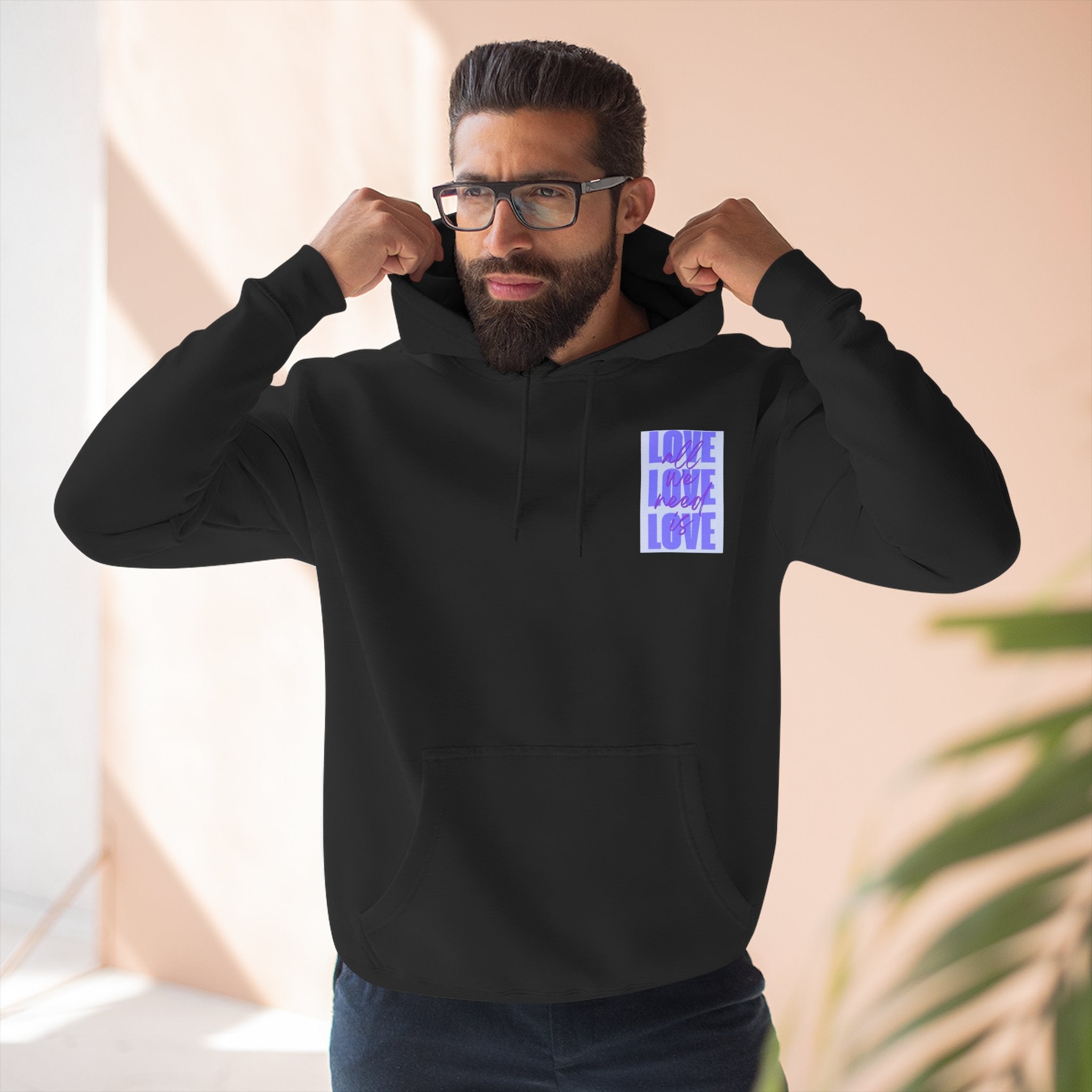 Three-Panel Fleece Hoodie