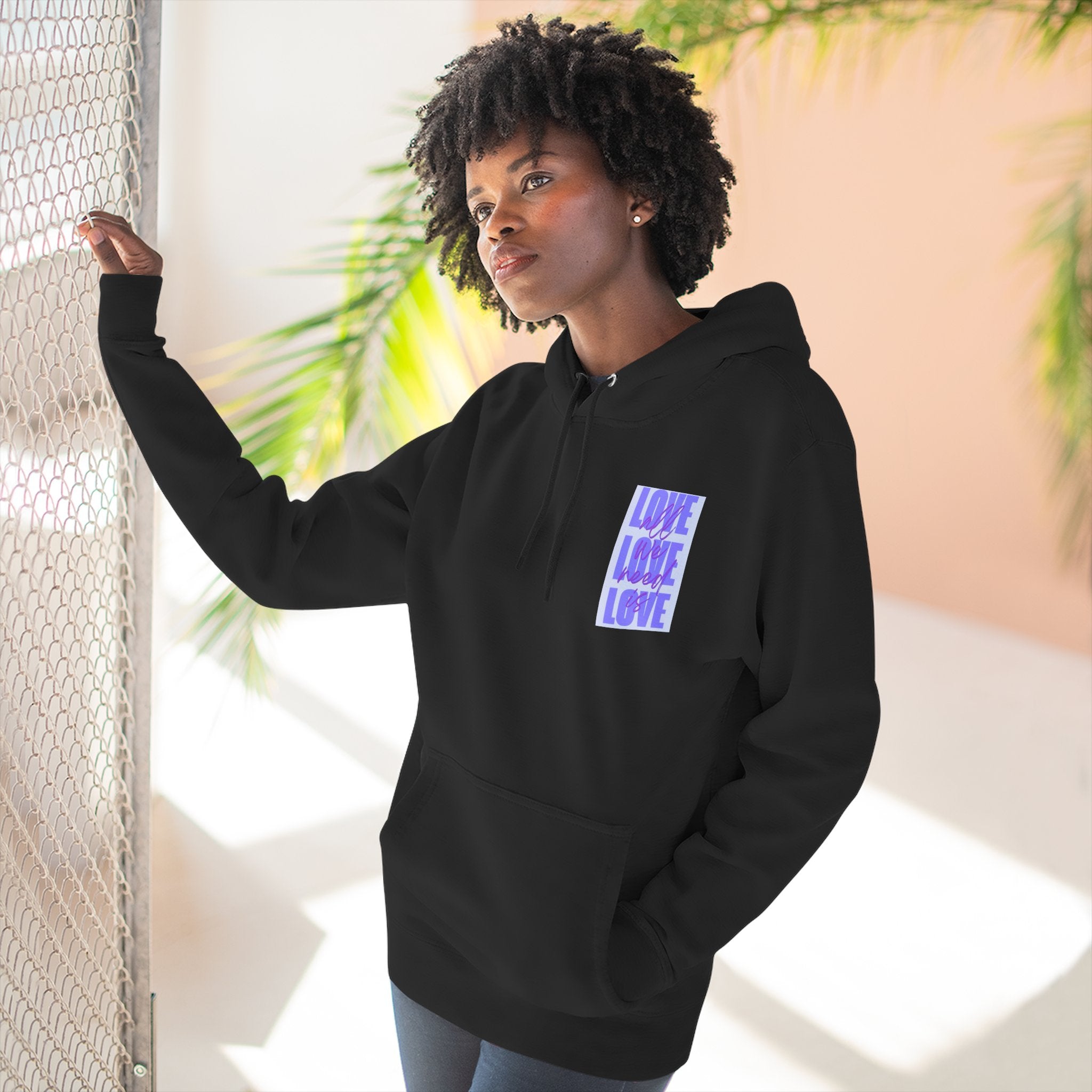 Three-Panel Fleece Hoodie