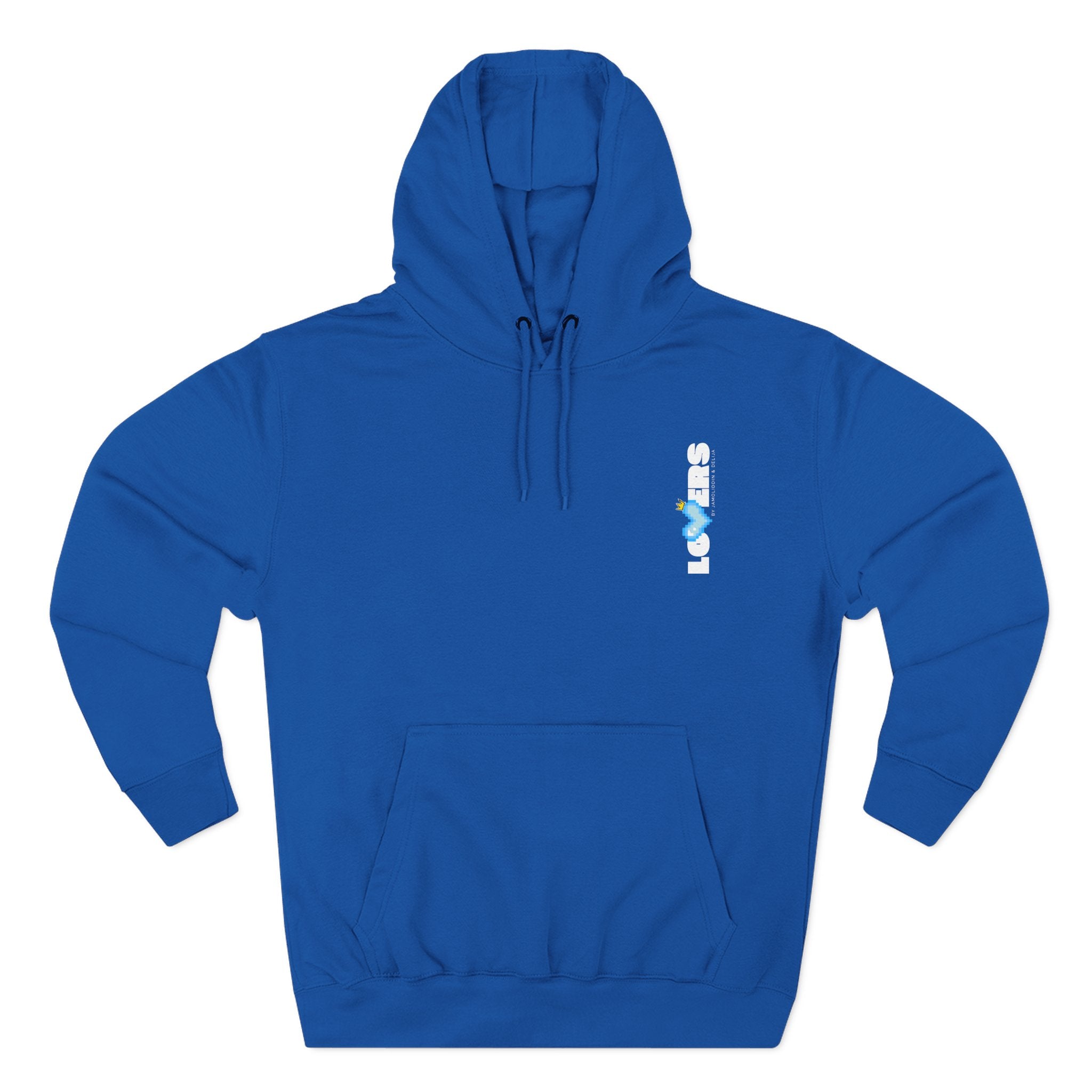 Lovers Three-Panel Fleece Hoodie, Cozy Sweatshirt, Heartwarming Gift, Valentine's Day, Couples Apparel, Casual Wear, Relationship Fashion